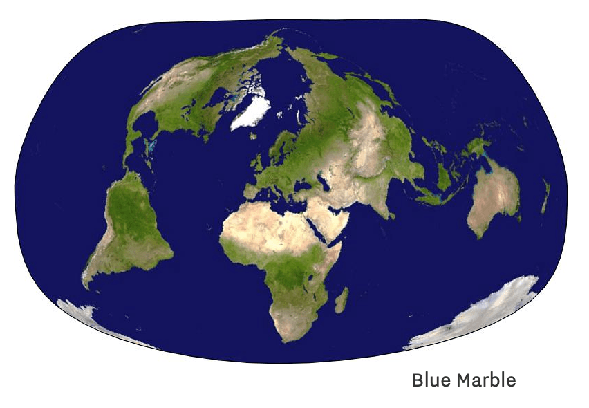 Bertin projection blue marble
