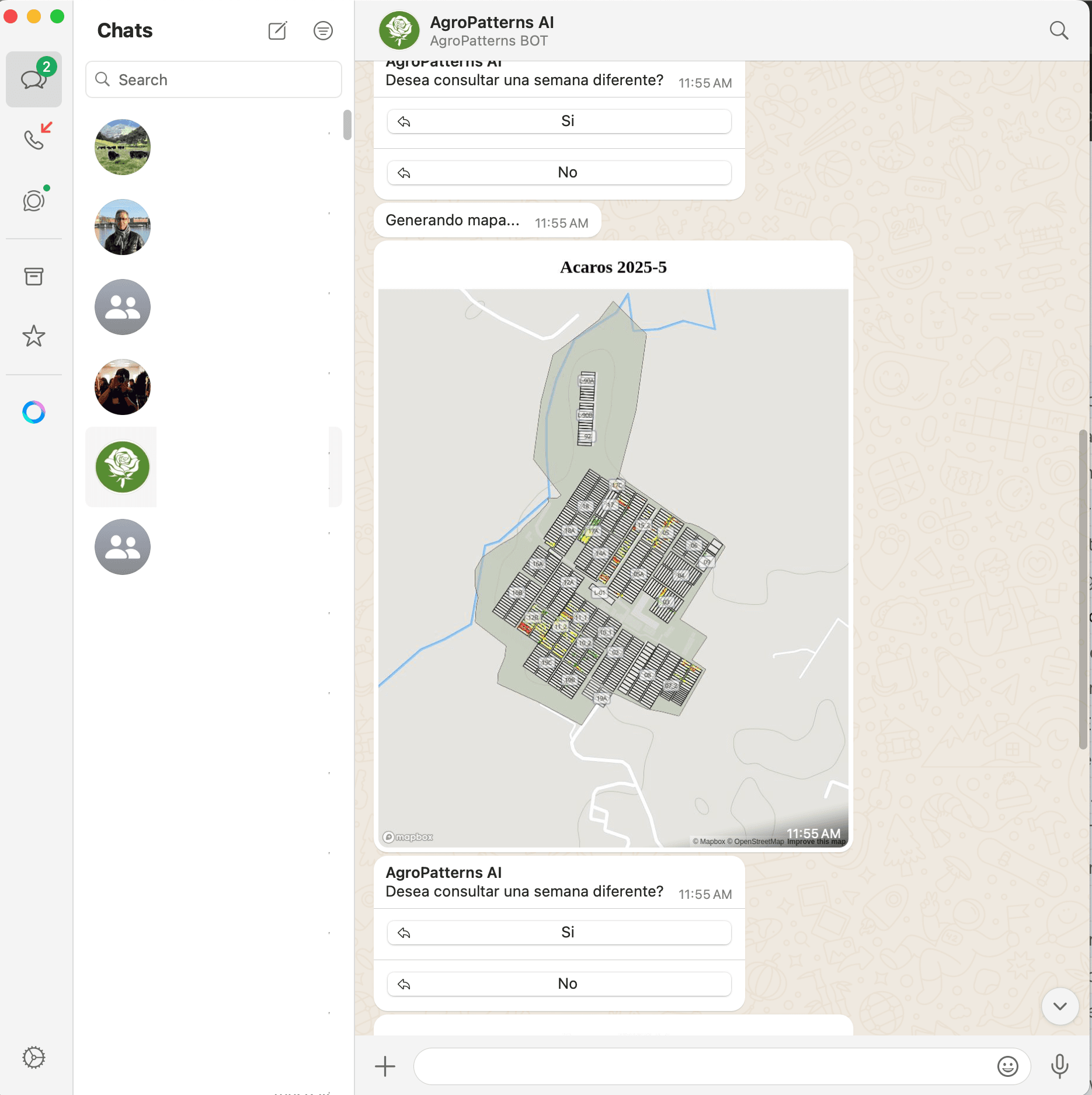 agropatterns whatsapp integration
