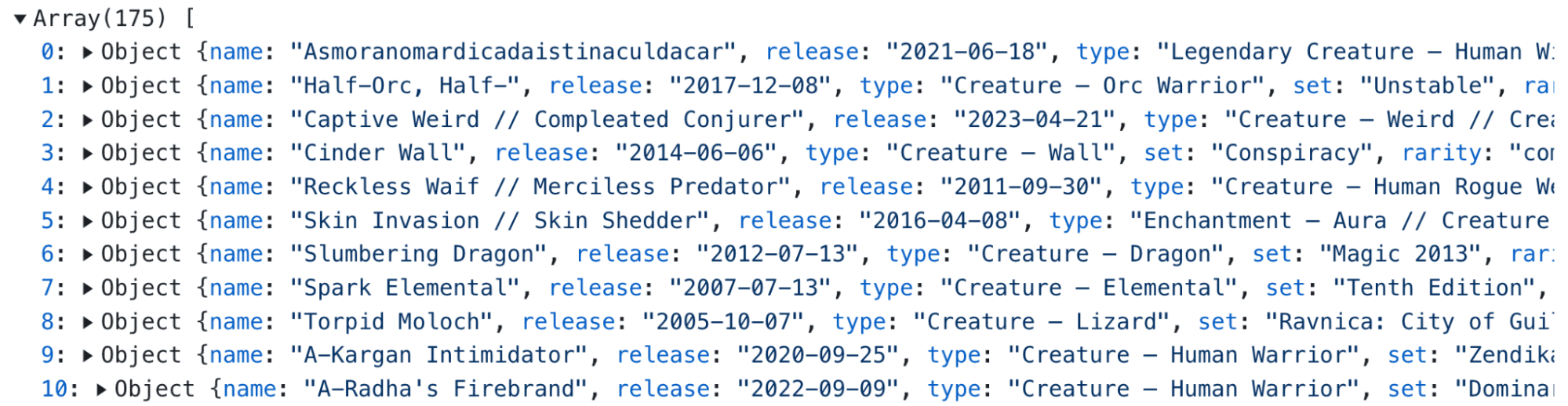 Magic data loader array