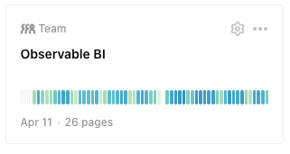 Observable BI project card
