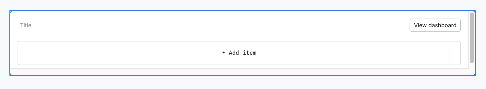 Screenshot of an empty dashboard builder.”
