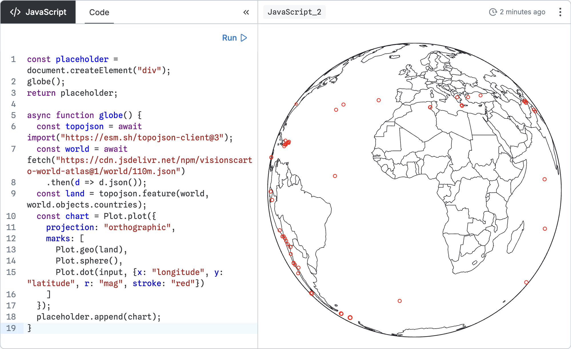 A complete map computed with asynchronous loading