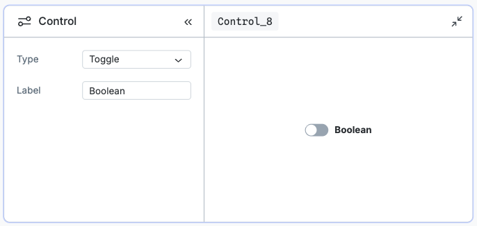 Screenshot of the toggle control node